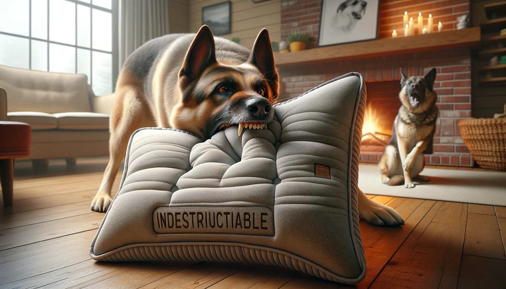 coussin chien indestructible