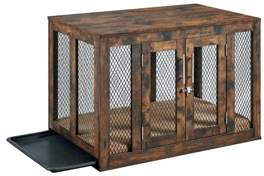 Feandrea meuble cage chien bois